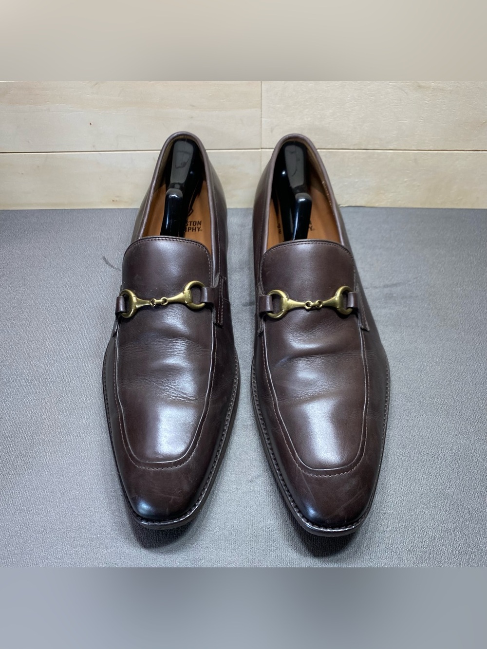 Johnston Murphy Sullivan Bit Loafer Brown Leather Men's Size 11.5 M Dress Shoes - Picture 7 of 11